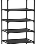 10 Tier Shoe Rack Holds 20-25 Pairs Durable Waterproof Non-Woven Fabric Shelves With Thickened Iron Pipe Frame And Sturdy Connectors
