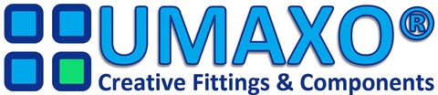 UMAXO logo and text for Nova Pro Full Extension Drawer Rails With Damper And Self Closing, 450 mm silver side mount slides
