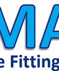 UMAXO logo featuring the brand name and tagline Creative Fittings & Components in blue colors with four square icons.