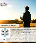 Beginner flying 4K Camera Drone For Beginners With Altitude Hold And One Key Takeoff Landing Auto Follow, user outdoors