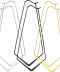 18k Gold Large V Shaped Dangle Earrings For Women, Lightweight Geometric Wire Earrings in various colors, 80mm size
