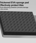 No Hassle Tile Leveling Jack With Smooth Telescoping Arm And Knurled Micro Dial For Dead On Floor Tile Placement And Heavy Duty Labor Saving Contractor Tool, thickened EVA sponge pad for tile protection.