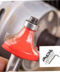 Top Mounted Bearing Guide For Router Bits Replacement Kit, Low Noise Double Shielded Design, shown on red router bit