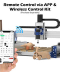 PROVerXL 4030 V2 CNC Router Built For Speed With NEMA 23 Closed Loop Stepper 400W Spindle and phone app control display.
