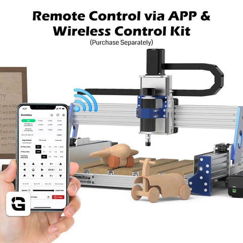 PROVerXL 4030 V2 CNC Router Built For Speed With NEMA 23 Closed Loop Stepper 400W Spindle and phone app control display.