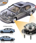 Pair Of Front Wheel Hub And Bearing Assemblies 515097 Direct Replacement For 2007 To 2014 2WD Vehicles Front Hubs install diagram