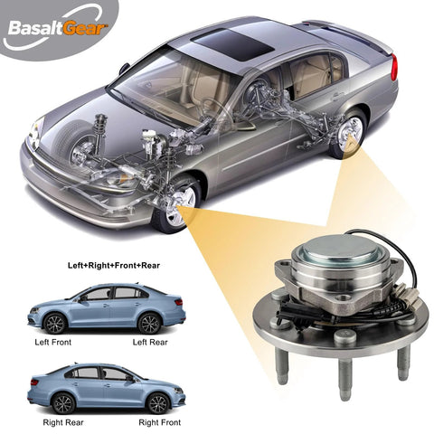 Pair Of Front Wheel Hub And Bearing Assemblies 515097 Direct Replacement For 2007 To 2014 2WD Vehicles Front Hubs install diagram