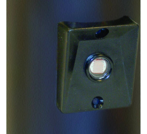 Close-up of Dusk To Dawn Outdoor Light Sensor With No Fuss Quick Swap Ezee Change Plug For 3-Inch Lamp Posts Auto On Off UL Listed 120V