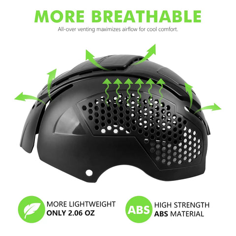Matrix Lite Series Bump Cap Insert For Baseball Caps Lightweight And Tough Impact Resistant EN 812 Universal Safety Hat Insert For Men And Women Ventilated Comfort Headgear Built To Last shown in side view highlighting airflow vents.