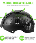 Side view of Matrix Lite Series Bump Cap Insert For Baseball Caps EN 812 featuring lightweight, ventilated ABS shell in black.