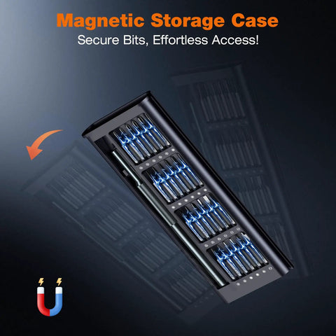 Grab And Go 27 In 1 Magnetic Precision Screwdriver Set featuring magnetic storage case with secure bits
