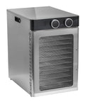 Badass Electric Food Dehydrator With 12 Stainless Steel Trays 1200W High Power side view with trays for drying jerky and fruit.