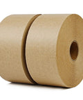 No Fuss 2 Pack Reinforced Water Activated Gummed Kraft Paper Tape 2.75 X 380 Ft Per Roll, two rolls of eco-friendly kraft tape.
