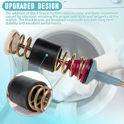 Direct Replacement Washer Suspension Rods Kit For Samsung Front Load Washers shown with black braces in drum