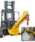 Workhorse 3 Ton Forklift Jib Boom Crane Telescopic Mount With Dual Forks 63 To 98 Inch Adjustable carbon steel hoist kit lifting heavy bag.