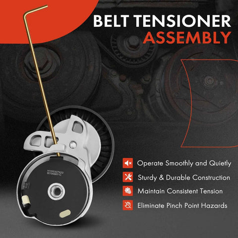 Belt Tensioner Assembly With Pulley For Volvo S60 S80 V60 XC60 XC70 XC90 And Land Rover LR2 3.0L 3.2L Replace 30777695