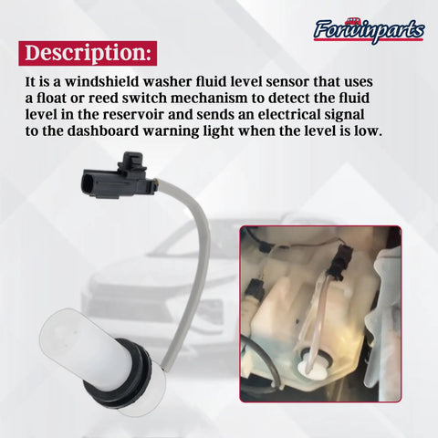 Washer Fluid Level Sensor 8260A406 For Mitsubishi Outlander PHEV 2018 2022 Outlander 2014 2020 Eclipse Cross 2018 2025 Outlander Sport 2016 2025 Replacement Part Plug And Play Direct Fit installed in washer reservoir