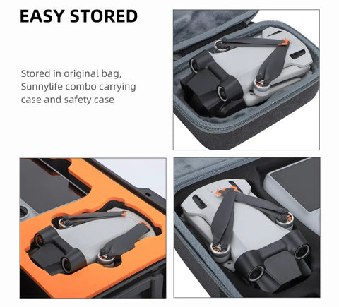 Anti Glare Lens Hood Sunshade For Mini 3 Pro Drone Gear Accessories Gray Protective Cover Guard Camera Protector Non Destructive Flight Safe Lens Shield Pro Grade Build shown in storage case