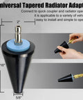 Universal tapered radiator adapter for Coolant Vacuum Refill Kit With Universal Hoses For Cars Motorcycles And Trucks Purge And Fill Tool
