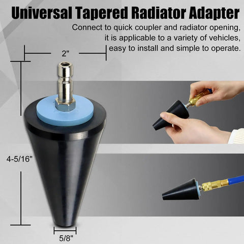 Universal tapered radiator adapter for Coolant Vacuum Refill Kit With Universal Hoses For Cars Motorcycles And Trucks Purge And Fill Tool
