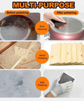 8 Pack Sanding Sponges Set With 60 80 120 220 Grit For Drywall Wood Metal And Furniture Washable Reusable Sandpaper Blocks shown polishing metal, wood, and wall surfaces before and after use.