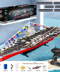 RC Aircraft Carrier Warship Toy With 2.4GHz Dual Motor Power And High Speed Remote Control LED Lights Waterproof Hull LHD 883