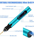 3 Speed Cordless Mini Drill Pen USB Rechargeable DIY Electric Hand Drill Kit With 10 Small Drill Bits for jewelry and crafts