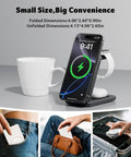 3 In 1 Magnetic Wireless Charging Station For iPhone Apple Watch And AirPods MagSafe Compatible Foldable Desk Stand