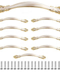 Amber Old School Vintage Cabinet Handles 3.8 Inch Hole Center Drawer Pulls For Kitchen Cabinets Dressers Wardrobes And Nightstands 10 Pack Premium Aluminum Alloy Hardware With Screws displayed