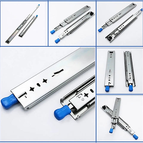 Heavy Duty Ball Bearing Drawer Slide Repair Kit With 3-Fold Full Extension And Lockable Cabinet Drawer Runners 950mm Glide Rails