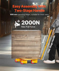 Heavy Duty Machine Skate With 8800 Lbs Capacity, 360 Degree Rotation Cap, PU Swivel Rollers moving crate with two-stage handle