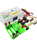 Hands On Electromagnet And Basic Electricity Circuit Kit with components, box, and manual shown.