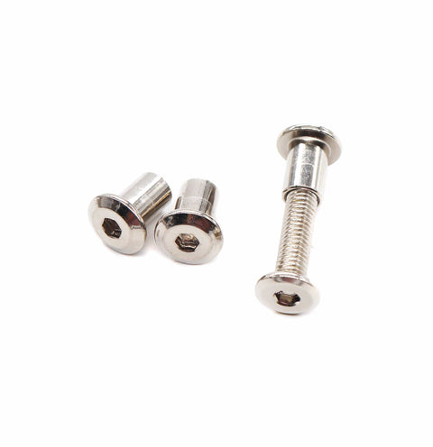Rivet Countersunk Hex Socket Cap Bolts And Hex Head Barrel Nuts Kit For DIY Furniture Projects M6x15 20 25 30 35mm 4mm Hex Nickel Plated