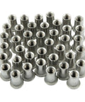 1/4-20 Stainless Steel Rivet Nut Inserts Flat Head Knurled Rivnuts 40 Pack built tough for automotive furniture electrical
