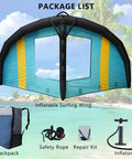 Inflatable Kitesurfing Foil Wing 5m2 For Adults, Durable Oxford Cloth With TPU Reinforcement, includes backpack, rope, inflator, kit.
