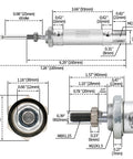 20X25 Mini Pneumatic Air Cylinder With 0.79 Inch Bore And 0.98 Inch Stroke Built Tough Aluminum Body dimensions illustration