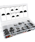 80 Piece Woodruff Key Assortment Metric Set with eight popular sizes in a resealable case for quick repairs and shop flexibility.