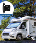 Heavy Duty Steel Cabinet Hinges With Self Closing Spring For RV Cabinets 2 Pack Half Overlay Design next to camper