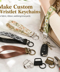 45 Pack 1 Inch Key Fob Hardware With Pliers For DIY Wristlet Keychains, Includes Silver Black Bronze Zinc Alloy Pieces And Key Rings