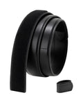 Kick-Ass Genuine Leather Belt Featuring A Secure Hook And Loop Closure For Heavy Duty Mechanics And Tradesmen That Locks Tight Without Annoying Holes For Rock Solid Comfort, showing black leather strap and hook.