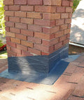 Installed Brushable Black Elastomeric Chimney Flashing Sealant for Waterproof Leak Protection Around Chimneys, Vents, and Skylights