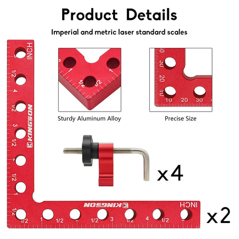 Five And A Half Inch 90 Degree Positioning Squares Right Angle Corner Clamps For Woodworking Aluminum Carpenter Tools