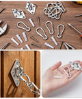 Heavy Duty Stainless Steel Pad Eye Hooks 10 Pack U Shaped Ceiling Mounts With Screws For Hammock Stand Swing Chair Outdoor Indoor Hanging Weather Resistant 304 Stainless Steel Construction Built To Last, assorted hooks and screws