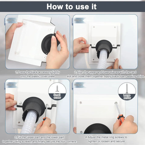 Step-by-step instructions for Weather Tough HVAC Wall Penetration Cover And Lineset Sleeve Kit Snug Fit For 1 3/4 Inch Refrigerant Lines