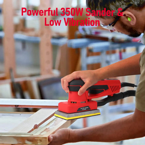 350W Brushless Sheet Sander With 6 Speed Dial Delivers Smooth As Butter Finishing Using Zero Fatigue Grip And Killer Motor Power For Woodworking Carpentry Polishing Projects Plus 12 Pro Grade Sanding Pads Included