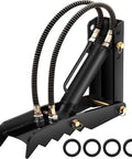 18 Inch Hydraulic Backhoe Thumb With Adjustable Length And Hydraulic Cylinder, Beefy Heavy Duty Weld On Attachment, Black Steel