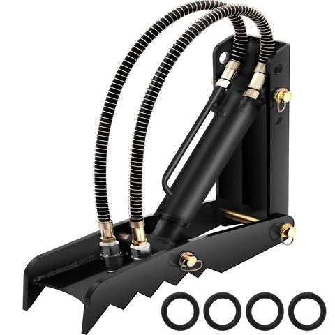 18 Inch Hydraulic Backhoe Thumb With Adjustable Length And Hydraulic Cylinder, Beefy Heavy Duty Weld On Attachment, Black Steel