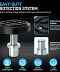 Heavy Duty 4 Pack Two Post Car Lift Pads Compatible With 35mm Shaft Screw Up Adjustable Lift Arm Grips Lock Down Tight Shop Grade Rock Solid Garage with thick rubber surface