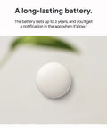 Nest Temperature Sensor 2nd Gen For Room Comfort And Smart Scheduling, Say Bye To Hot And Cold Spots, Easy Setup In Google Home App, Works With Nest Thermostat 3rd And 4th Gen And Nest Thermostat E, White on wall