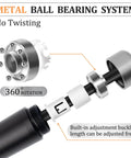 Close-up of Weighted Jump Rope With Ball Bearing System 1 Lb Tangle Free Rapid Speed Rope Adjustable mechanism, showing metal components.